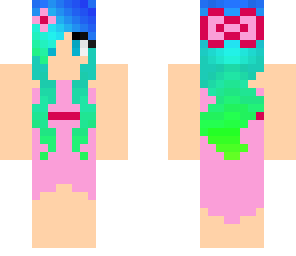 blue haired girl