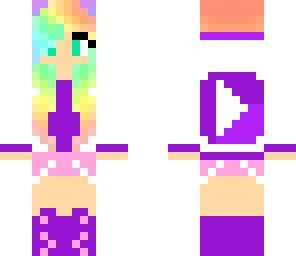 rainbow hair girl