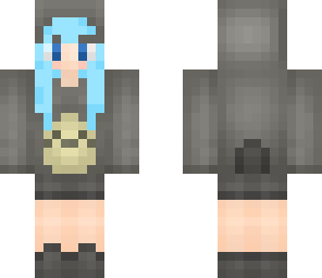blue hair totoro skin