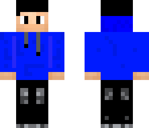 blue hoodie