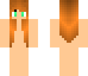 teen girl orange hair base skin