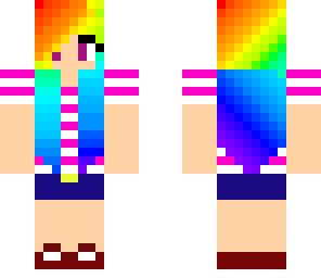 rainbow hair girl