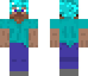 steve with diamond helmet
