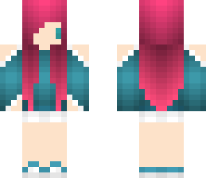 cyan and white girl