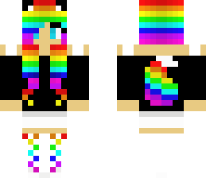rainbow cat girl