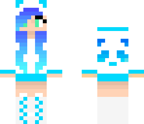 blue panda girl
