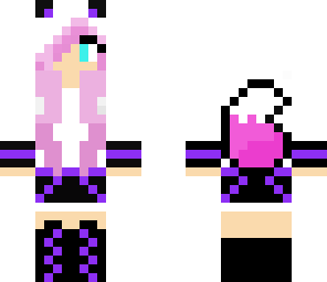 pinky purple fox girl