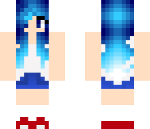 blue ombre unique girl