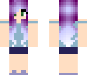 violet haired girl