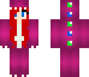 red hsired girl in a dino suit