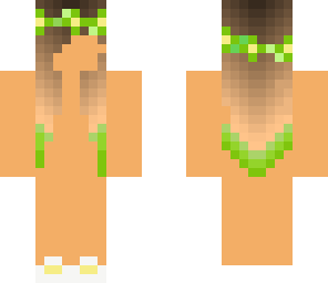 flowered green haired template