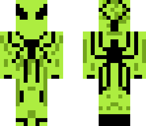green neon spiderman