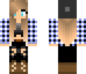blue plaid girl