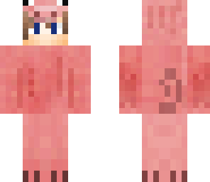 blue guy in a pig suit