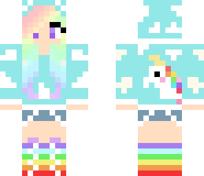 pastel blue unicorn girl