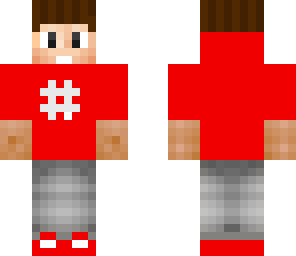 nice red hashtag boy