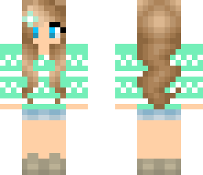 minty green girl