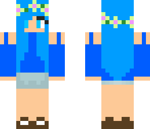 blue teen girl
