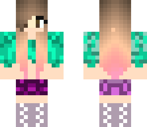 dip dyed hair girl toned clothes