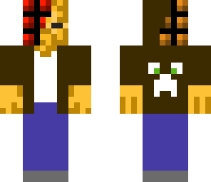 gold zombie with rubik's cube