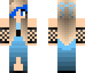 blue prom girl