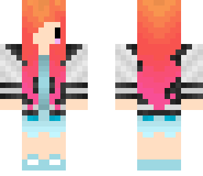 pink and  orange ombre hair