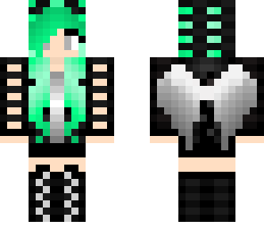 black and green emo girl
