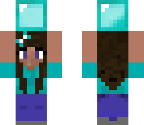 girl steve holding diamond block xfixedx