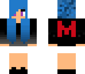 blue haired girl