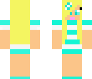 neon blue girl