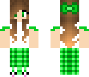cute ombre girl green