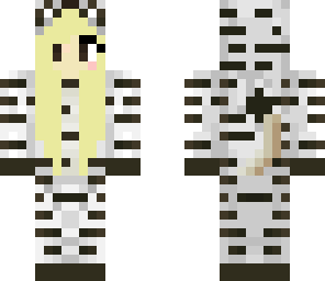 cute blonde zebra girl