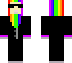 sheep skin rainbow tuxedo