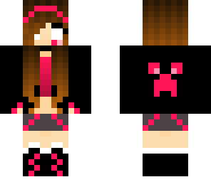 herobrine girl with ender hoodie