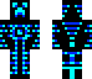 blue robot with earbuds
