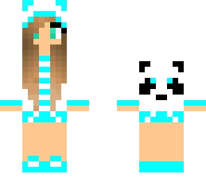 teal panda girl