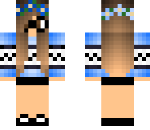 blue flower girl