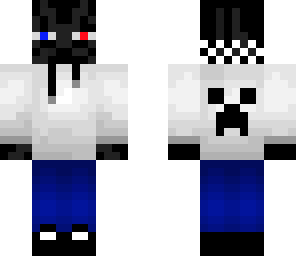 white enderman creeper hoodie