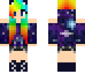 galaxy rainbow girl
