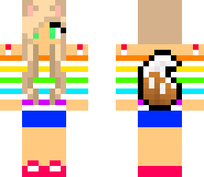 rainbow wolf girl