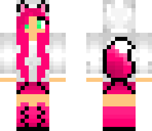 wolf girl neon pink