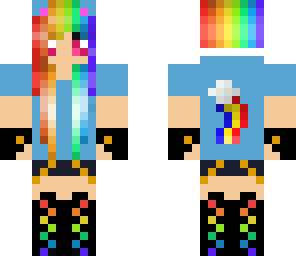 kawaii rainbow-haired girl