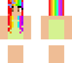 rainbow hair girl