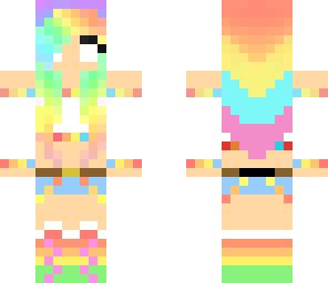 colourful herobrine girl