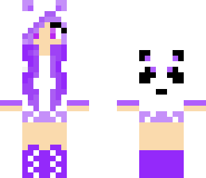 panda girl purple