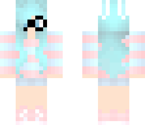 kawaii bunny with glasses