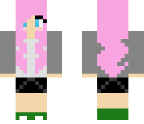 cute pink haired girl