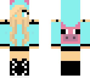 blue pig girl