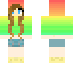 rainbow hoodie girl