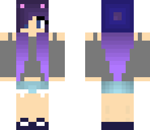 purple dye hair cat ears